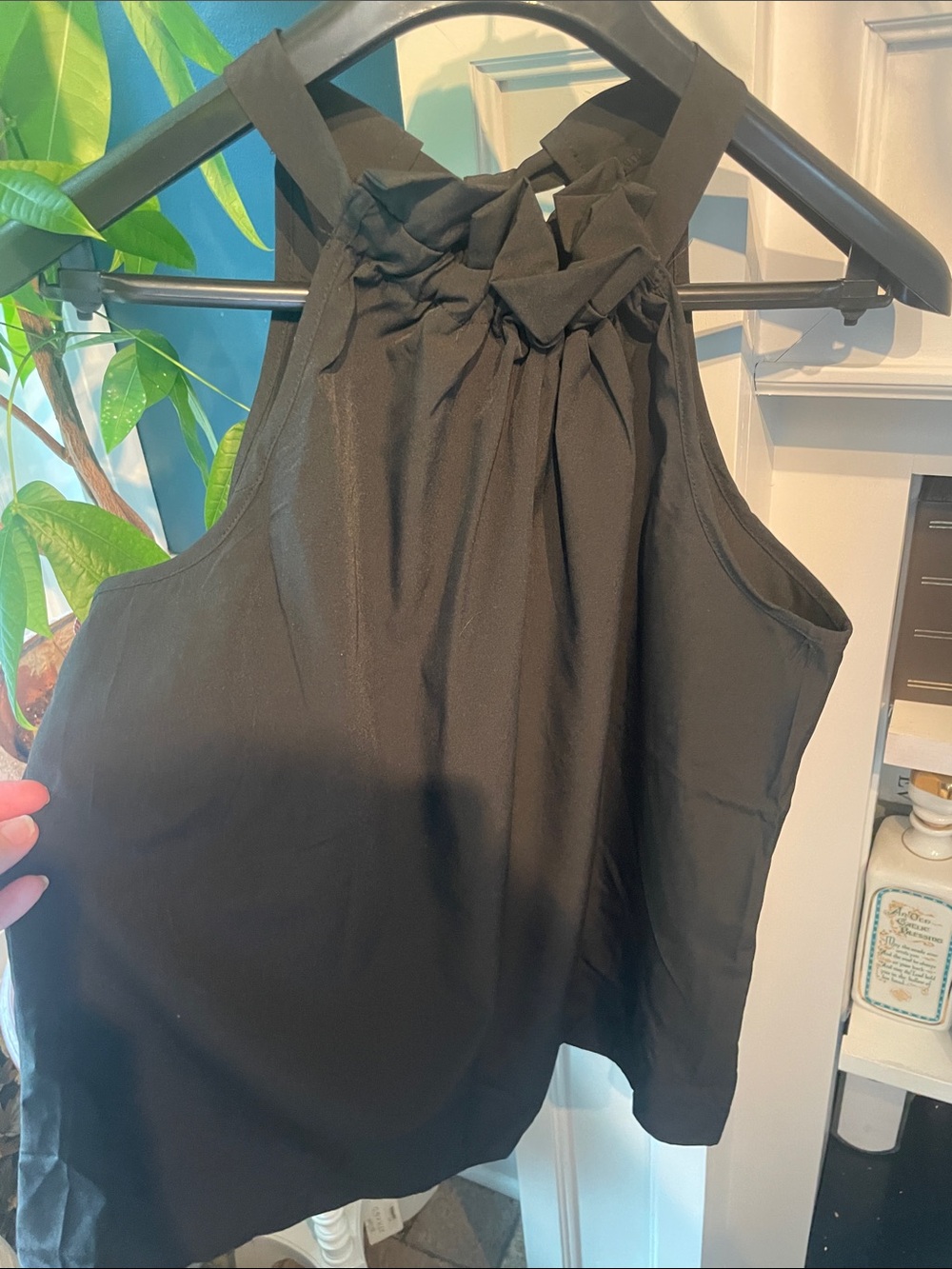 SHEIN Black Sleeveless Halter Tank with Knotted Neck Detail. Bundle for a deal.